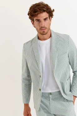 Cala 1789 Veste rayée vert bouteille NIKO CALVI Fashion