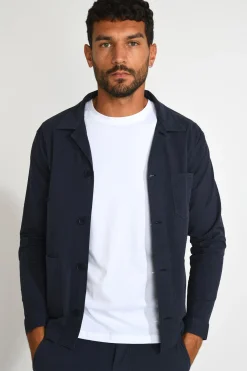 Cala 1789 Veste surchemise bleu marine EMILE MOGLIANO Hot