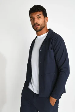 Cala 1789 Veste surchemise bleu marine EMILE MOGLIANO Hot