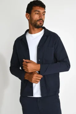 Cala 1789 Veste surchemise bleu marine EMILE MOGLIANO Hot