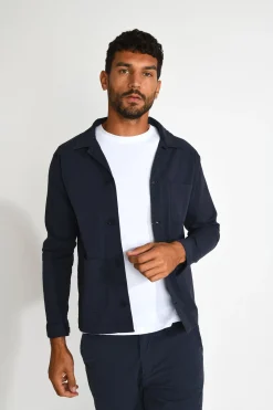 Cala 1789 Veste surchemise bleu marine EMILE MOGLIANO Hot
