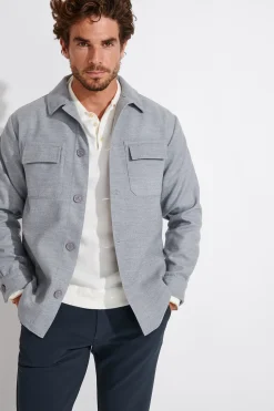 Cala 1789 Veste surchemise gris chiné LEONE VERSILIA Hot