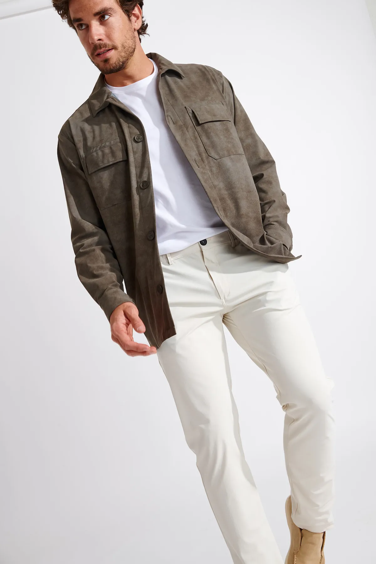 Cala 1789 veste surchemise kaki LEONE VENOSTRA Online