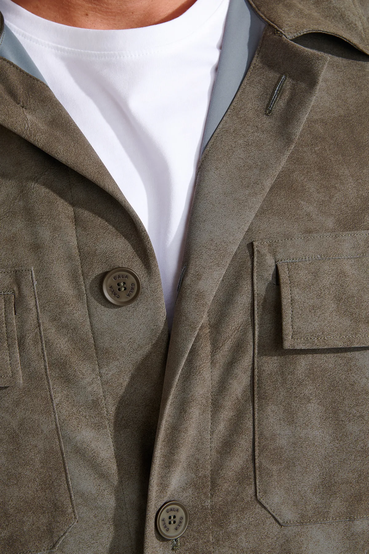 Cala 1789 veste surchemise kaki LEONE VENOSTRA Online