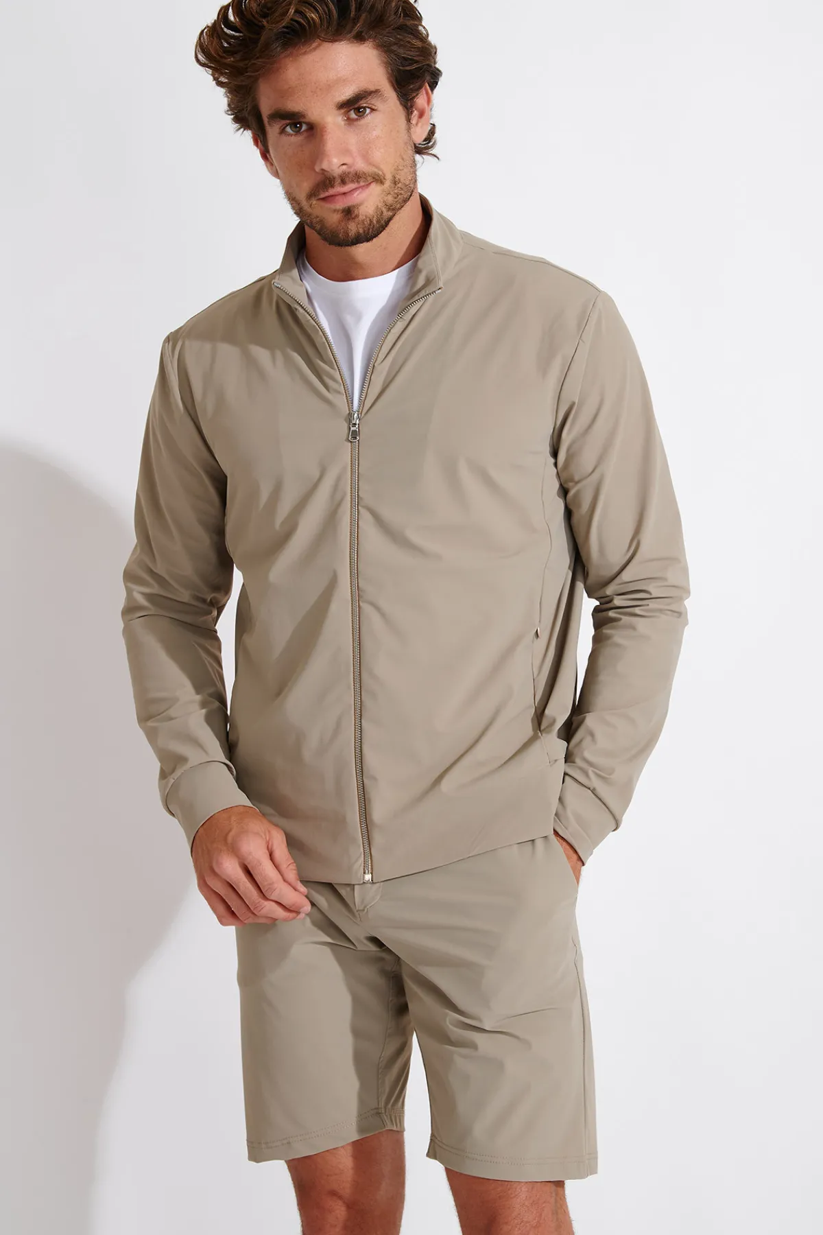 Cala 1789 Veste zipée beige Luc Lescada Outlet