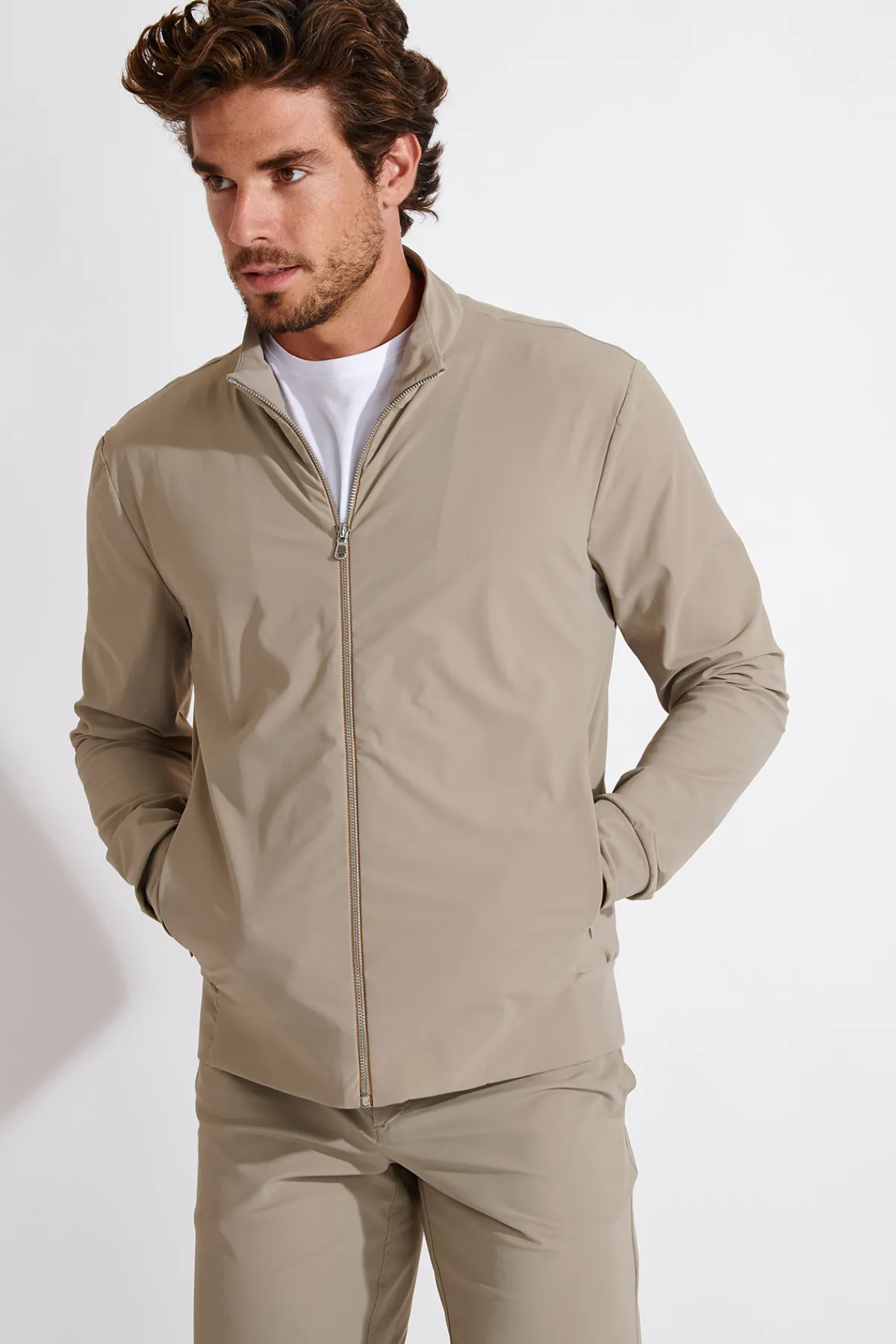 Cala 1789 Veste zipée beige Luc Lescada Outlet