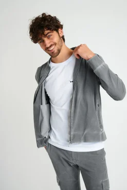 Cala 1789 Veste zippée grise LUC POSITANO Online