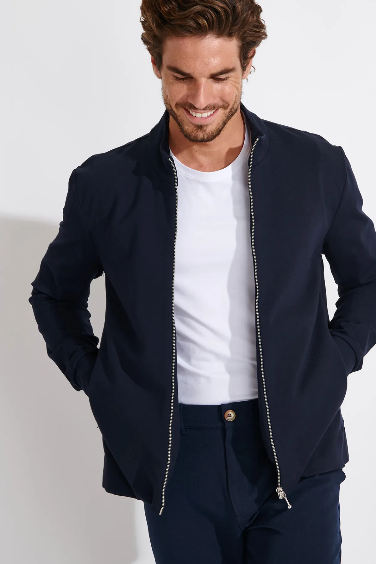 Cala 1789 VESTE ZIPPÉE MARINE LUC MAIORCA New